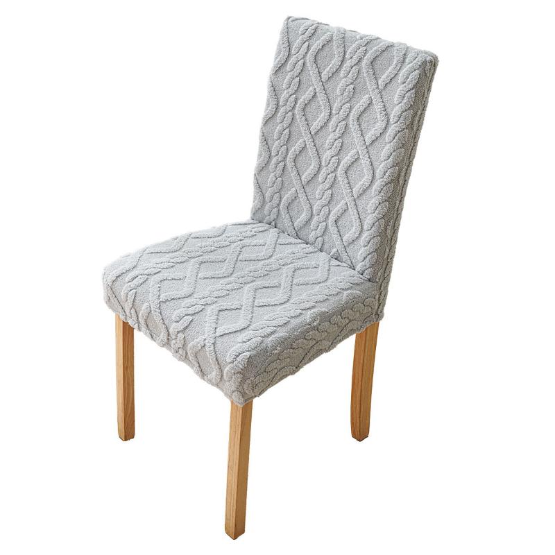 1PC Jacquard Craft Elegant Home Decor Comfortable Cable Knit Pattern Non-slip High Stretch Stain Resistant Multi-Color