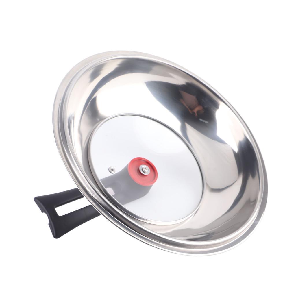 Bratpfannendeckel Edelstahl Glas Rund Universal-Topfdeckel für 11,8-Zoll-Pfanne Topf