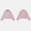 ZYLLO American Retro Fashion Street Round Neck Letter Printed Striped Shirt Y2K Casual Harajuku Loose Long-sleeved T-shirts