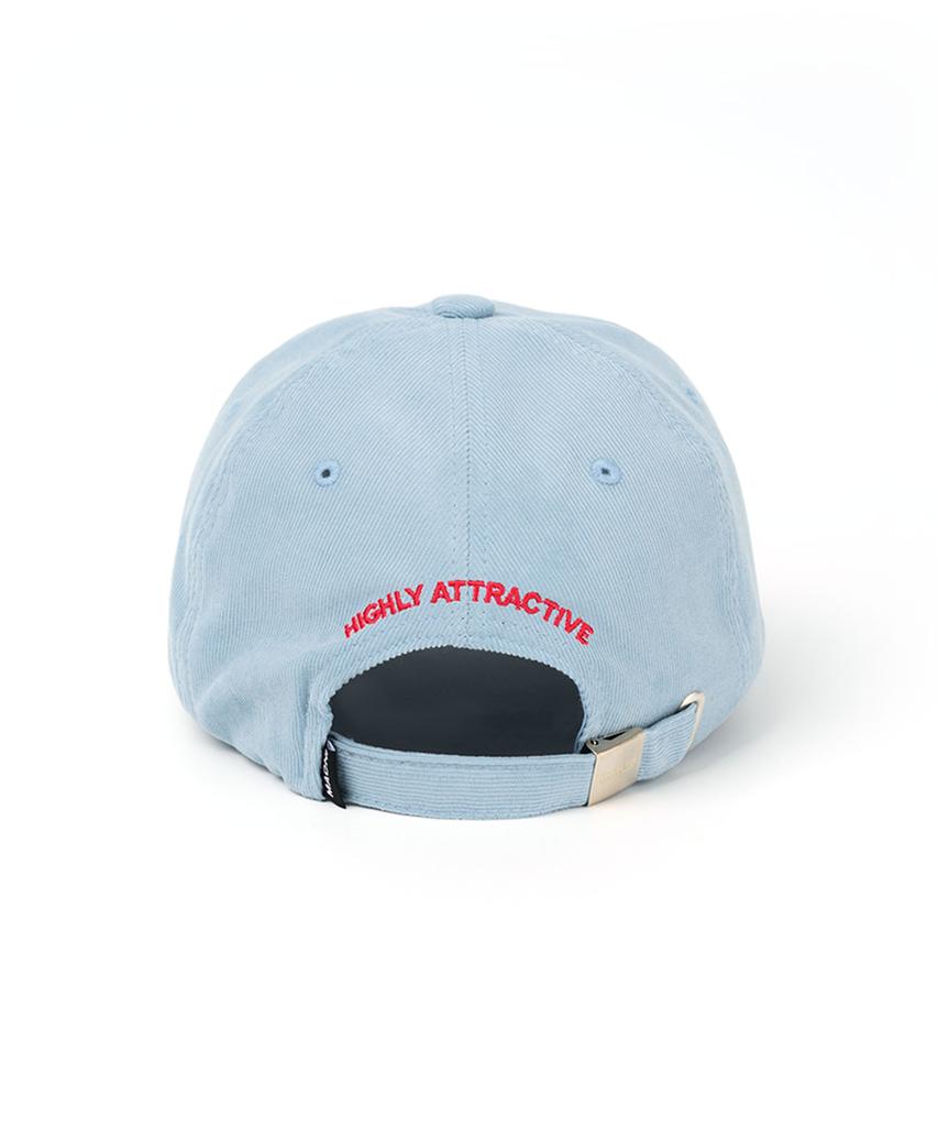 Makeuni Corduroy Heart Deep Ball Cap Sky Blue