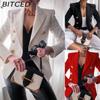 Women's Fall/Winter Solid-Color Fashionable Casual Blazer Jacket