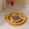 Cat Sisal Scratching Board Scratching Post Teasing Turntable Feather Cat Claw Sharpening No Dander Relief Pet Toys Supplies