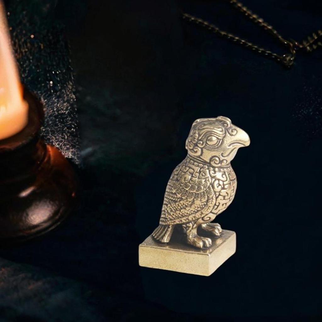 Statua Uccello in Ottone Mini Figurine Artigianato Artistico Ornamento Decorativo Scultura Piccolo Animale per