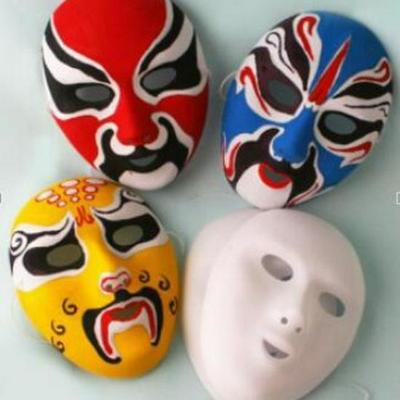 Children's Color Painting PVC Mask with Elastic Cord, 20 Pack (Model MJ127)