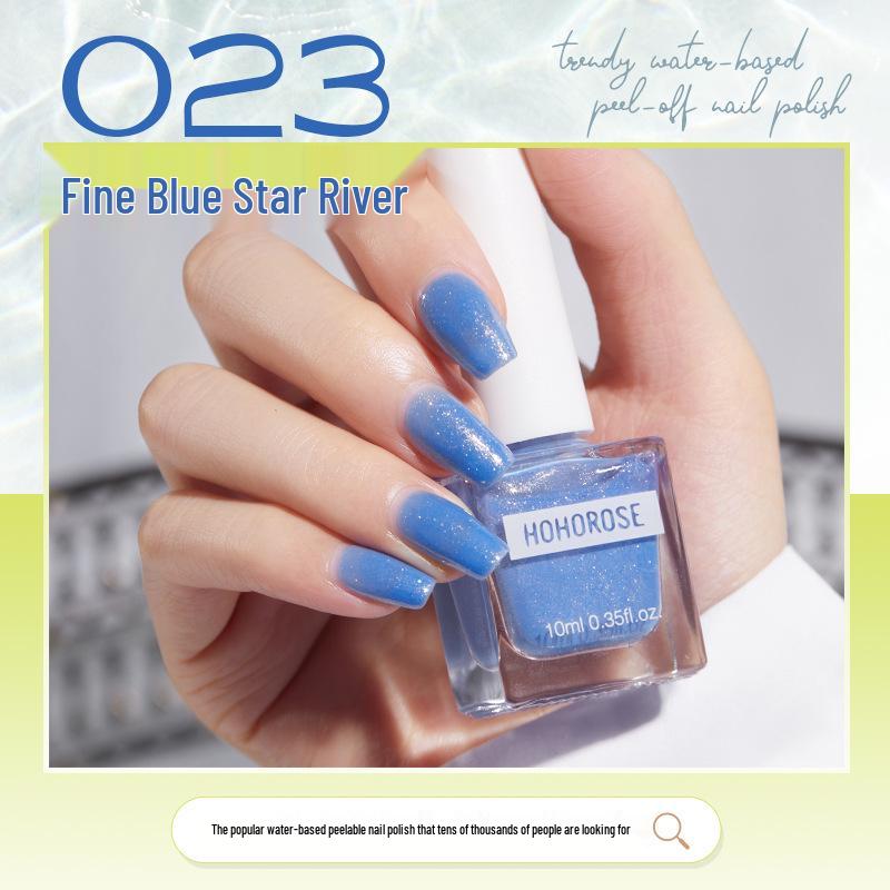 HOHOROSE Quick-Dry Water-Based, Peelable Nail Polish, 10ml, Perfect for Students