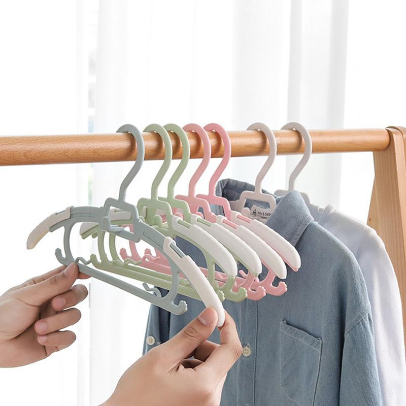

10PCS Children s Clothes Rack Non-slip Non-trace Clothes Support Home Telescopic Storage Drying Rack Baby Multi-functional