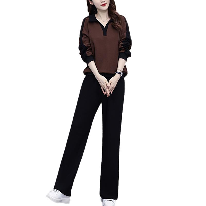 2024 Women's Fashionable Two-Piece Sportswear Set - Stylish, Age-Reducing Autumn Collection