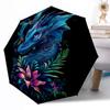 Moonlit Dragon Flight Outdoor Automatic Umbrella Sturdy 8 Rib Durable Plastic Iron Outdoor Daily Use Outdoor Accessory Perfect Gift Friends