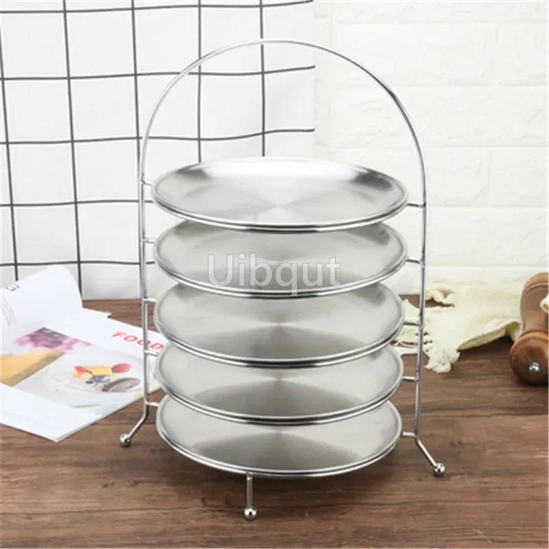 Gold Fruit Plate European 3 Layer Snack Rack Cake Display Rack Pastry Dish Serving Tray Fruit Candy Shelf Room Party Decoration