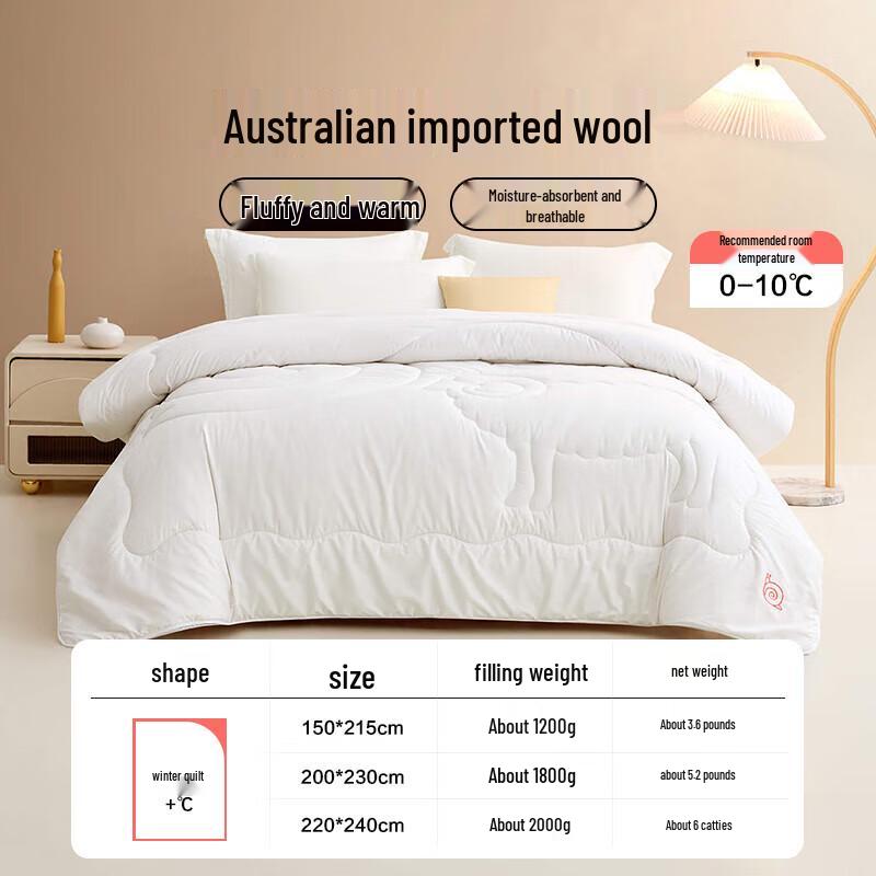 

LOVO Australian Wool Winter Quilt 200x230cm