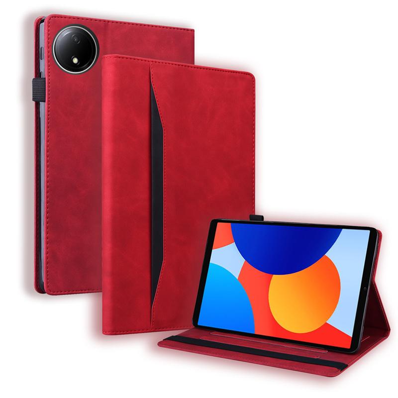 Pour Redmi Pad SE 8.7 Étui Portefeuille de Luxe Support Tablette Funda Pour Xiaomi Redmi Pad SE 4G 8.7 pouces Étui Housse Capa Redmi Pad SE 4G 8.7 rouge