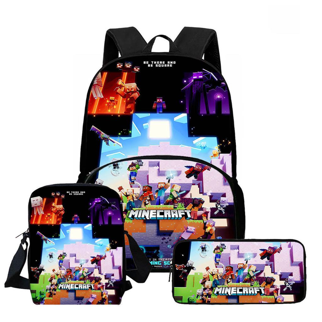 Minecraft Large Capacity High Value High Definition Printing Anti-Hunchback Wear-Resistant Large Capacity Schoolbag