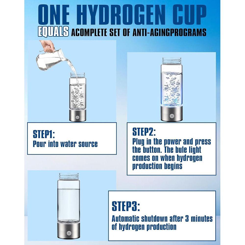 Verbessern Sie die Wasserqualität Wasserstoffwasser-Ionisator-Maschine Ausgeglichener pH-Wert Wasserstoffwasserbecher Täglicher Konsum