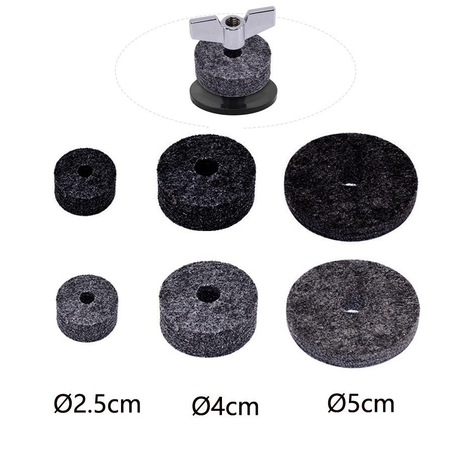 23-Piece Drum Set Accessories Drum Set Felt Pad Set Felt Non-Slip Pads Drum Set, Gray and Black
