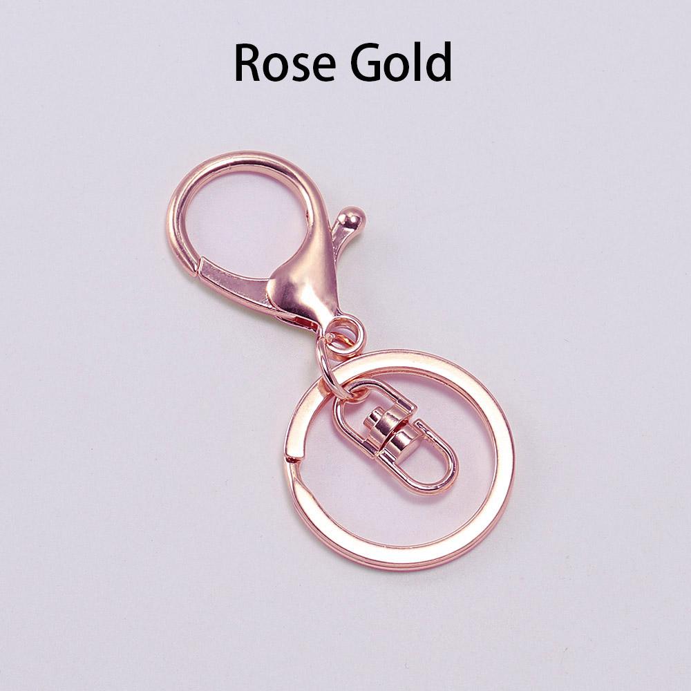 5pcs/lot Gold Color Key Chain 30mm Keychain Long 70mm Lobster Clasp Keychain For Keychains Jewelry Making Finding Supplies