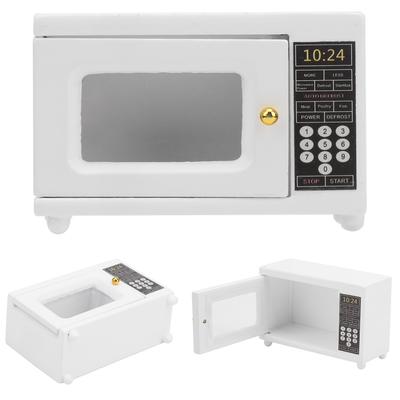 1:12 Forno a Microonde per Casa delle Bambole Mini Elettrodomestico da Cucina Accessori per Casa delle Bambole Stanza Piccola Decorazione