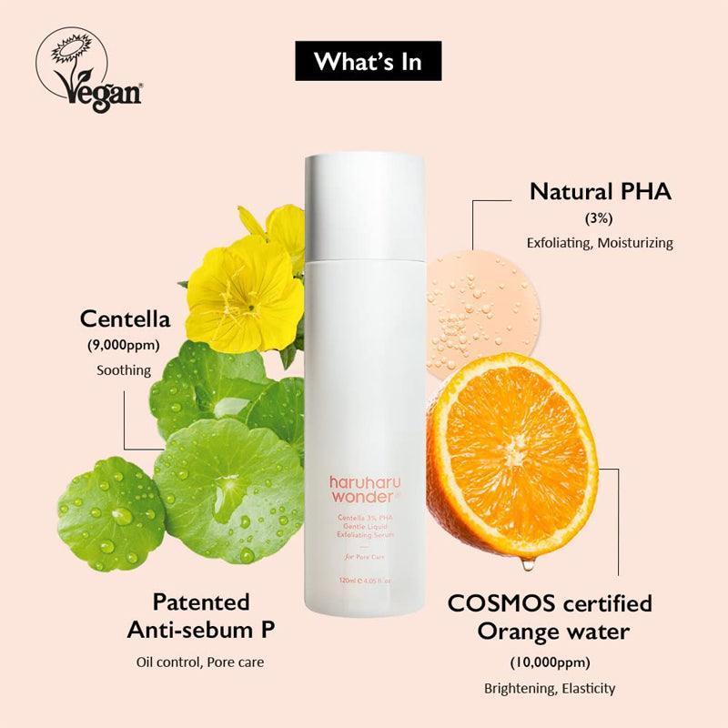 HARUHARU WONDER Centella 3% PHA Jemné tekuté exfoliační sérum 120ml