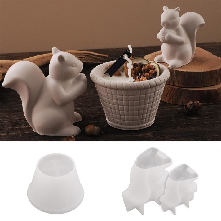Multi Purpose Silicone Mold Portable Silicone Squirrel Basket Mold For Artistic Resin And Plaster Crafting