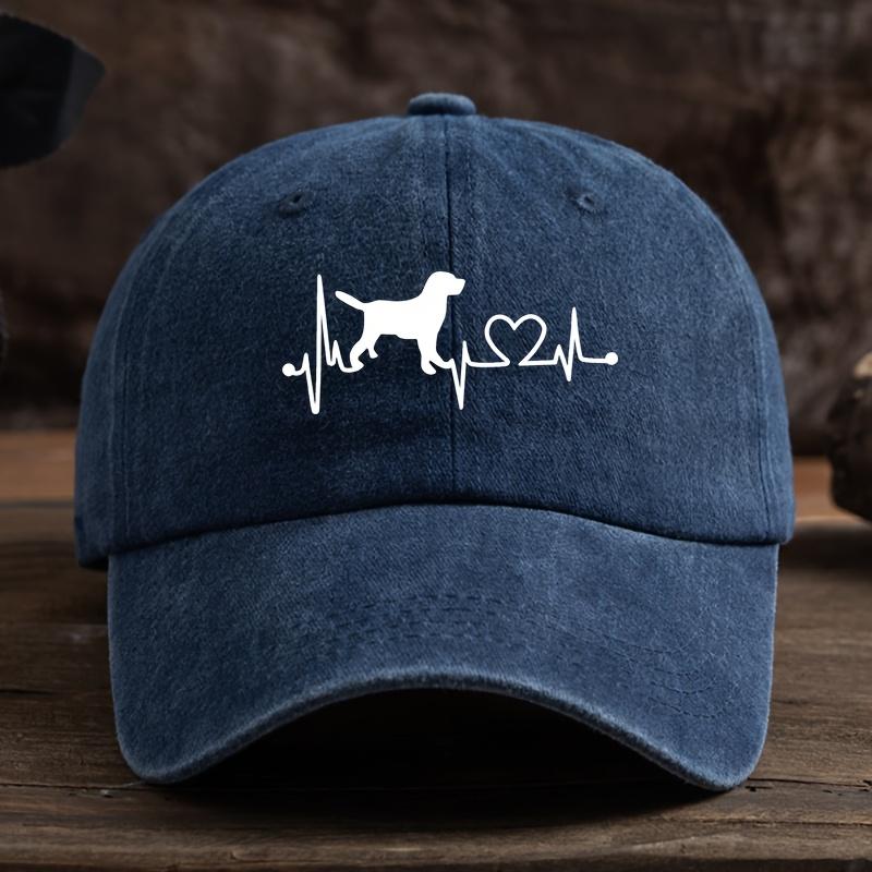 Dog Love Printed Baseball Hat for Men and Women Outdoor Daily Leisure Sunscreen and Sunshade Duck Tongue Hat