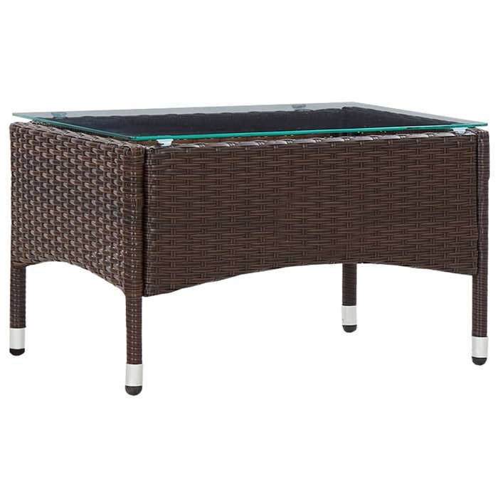 VidaXL Table basse Marron 60x40x36 cm Résine tressée