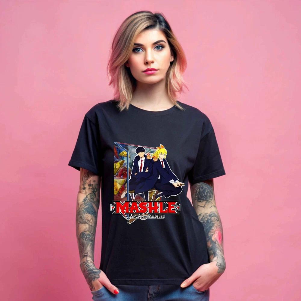 Anime Mashle Magic And Muscles Mash Cream Puff Kawai Black T Shirt 3 S