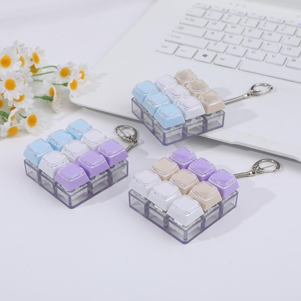 DIY Keyboard Games Keychain Anti Stress Finger Creative Bag Pendant For Adults