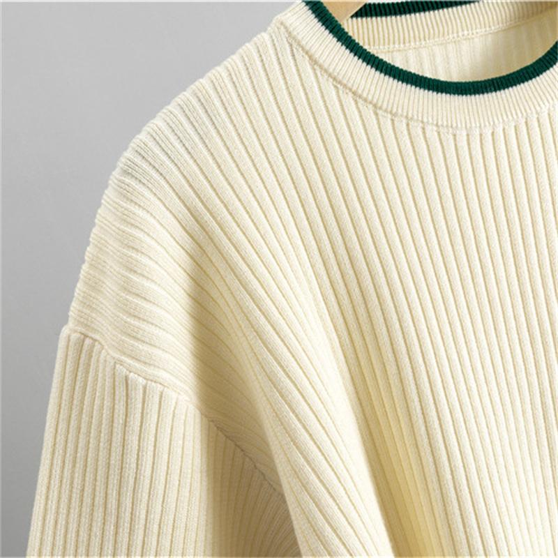 Knitted Set Women's Autumn Short Sweater Wide Leg Pants Two Piece Set