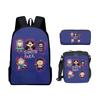 Trendy Popular Novelty SOUTH PARK 3D Printed 3pcs/Set Student School Bags Laptop Daypack Backpack Lunch bag Pencil Case