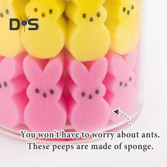 Sponge Bunnies Vase Filler Easter Rabbits Vase Stuffer Mini Rabbit Ornament Easter Basket Stuffers for Home Table Centerpiece Spring Party Decor