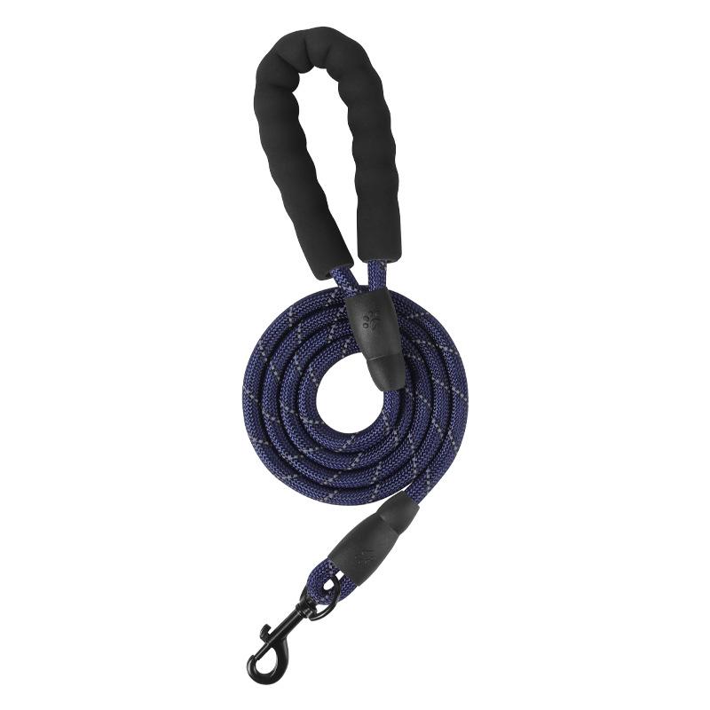 

New reflective round rope dog outdoor leash pet leash multi-color medium and large dog walking rope leash 1.0*150CM