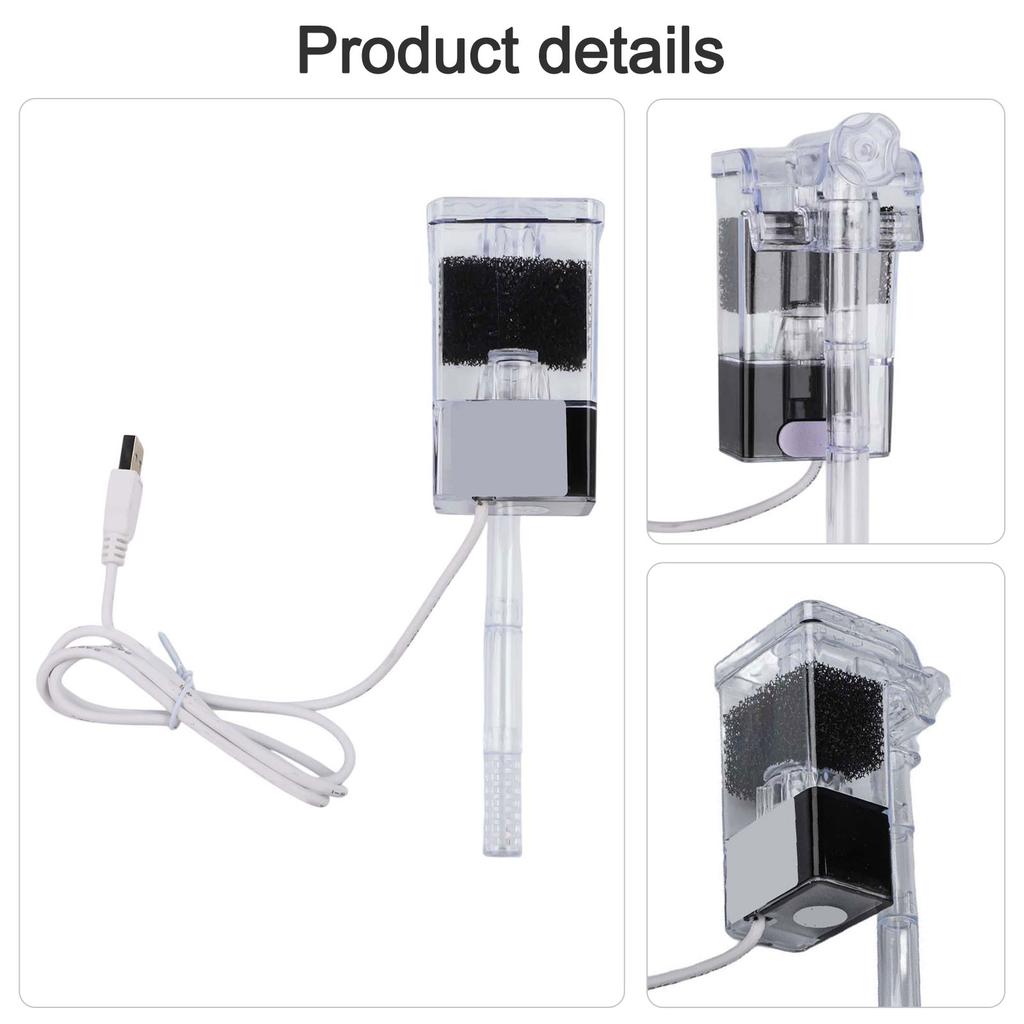 Für Heim-Aquarien Außenfilterpumpe Geräuschloser Betrieb Filterpumpe PVC-Konstruktion Geringer Stromverbrauch Einfache Installation