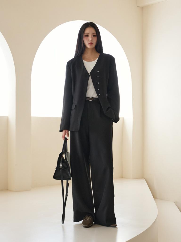 PERHAPS BY ANNA Dignall Diagonal Blazer