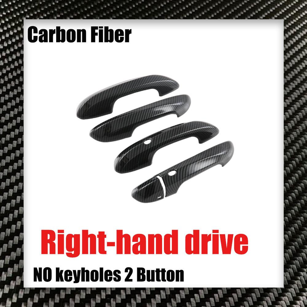 Copri Maniglia Portiera Auto per MG HS MGHS EHS PHEV 2025 2026 Fibra di Carbonio Nero Cromo Adesivo Finitura Parte Graffiata Decorazione Accessori