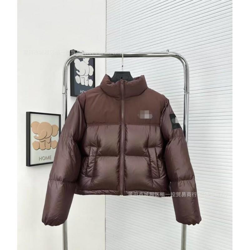 Womens Short Puffer Jacket High-Waisted Slim