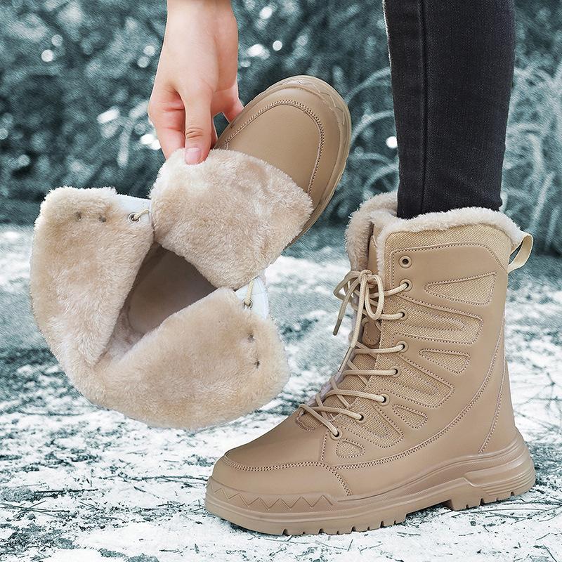 Outdoor Hiking Boots Thick-soled Thermal Snow Boots Velvet High-top Casual Shoes Sneakers