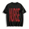 Nurse ECG Print Casual Top Pure Cotton T-shirt