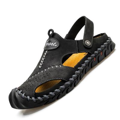 Fashion Summer Men's Sandals Classic Genuine Leather Sandals Fashion Outdoor Hiking Shoes Light Breathable Non-slip Sneakers 38-48