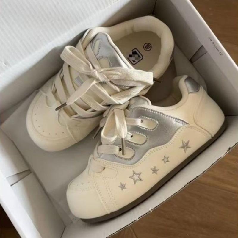 

Универсальные кроссовки на платформе с высоким голенищем для женщин, новый стиль, повседневная и ретро обувь 35 серебряный