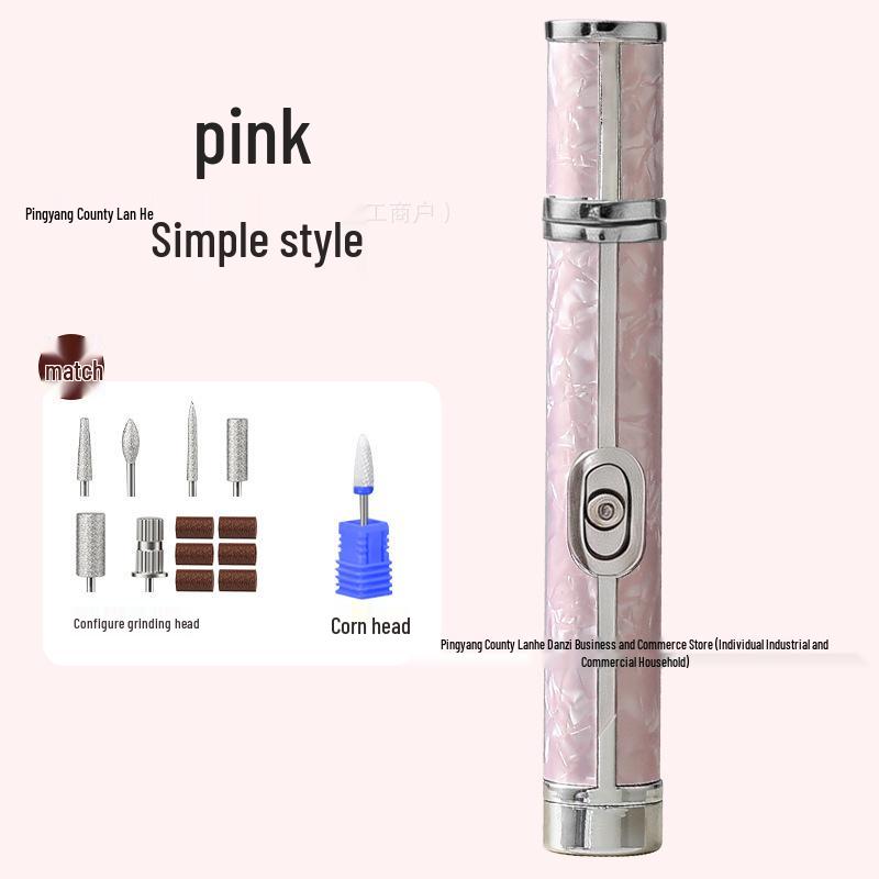 Portable Rechargeable Nail Grinder & Manicure Set for Polishing, Dead Skin Removal, and Nail Repair