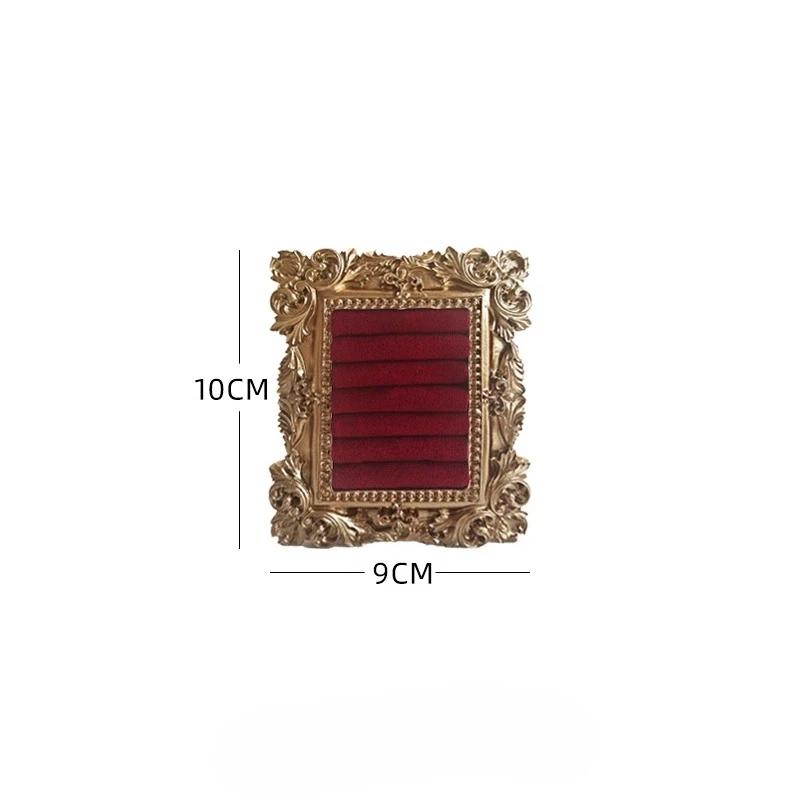 Elegante Suporte de Exibição de Joias com Bandeja de Anéis Vintage Adereços para Fotos para Decoração de Balcão Organizador de Joias para Loja Estúdio de Fotografia