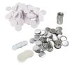 100 Sets 58mm Mirror Round Buttons Parts DIY Blank Rustproof Tinplate Button Maker Supplies for Handcraft Craft