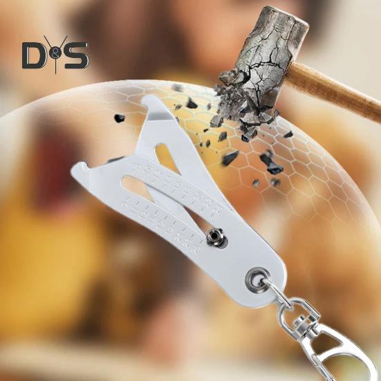 Portable Thread Size Checker Keychain Precision Thread Ruler Precise Nut And Bolt Thread Checker Inch Metric Hexagon Nut Thread Measuring Gauge