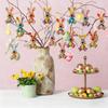Easter Wooden Bunny Ornaments Farmhouse Rustic Wood Cutouts Hanging Decorations Spring Holiday Tree Ornaments for Home Party Decor
