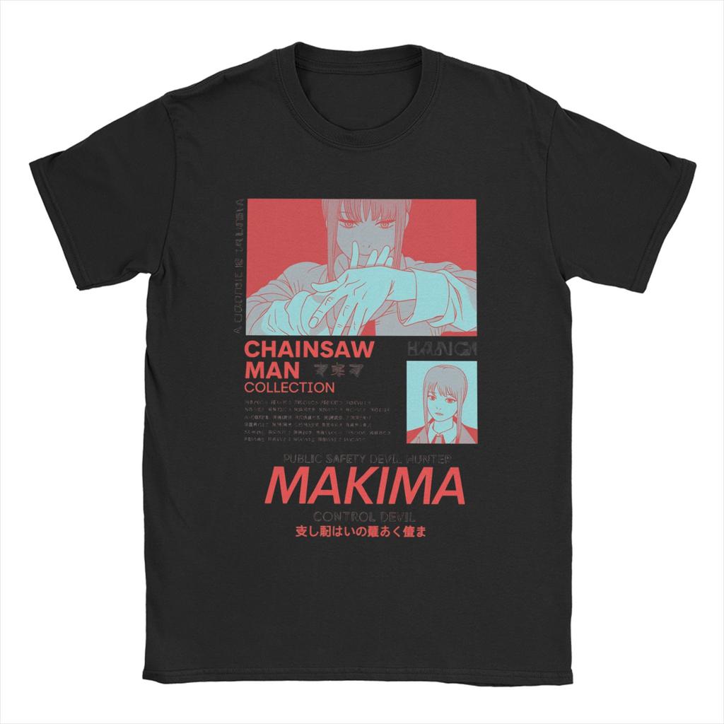 Chainsaws Man Rezes  T Shirt Summer Hipster T Shirts Men's Cotton Comfortable Clothing Short Sleeves Streetwear Tshirt