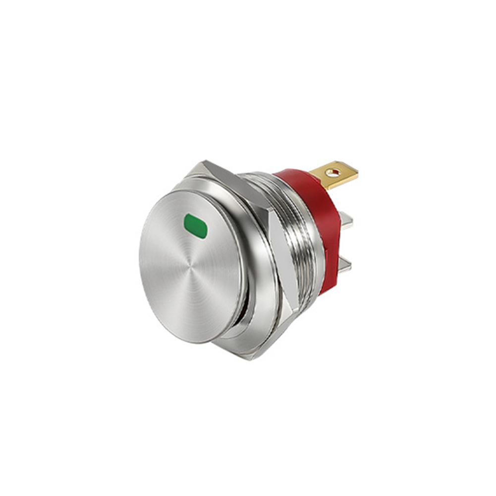 22mm Metal Car Toggle Switches Button Rocker Switch Stainless Steel 12V 20A Self-locking Two Positions ON-OFF 3 Pins