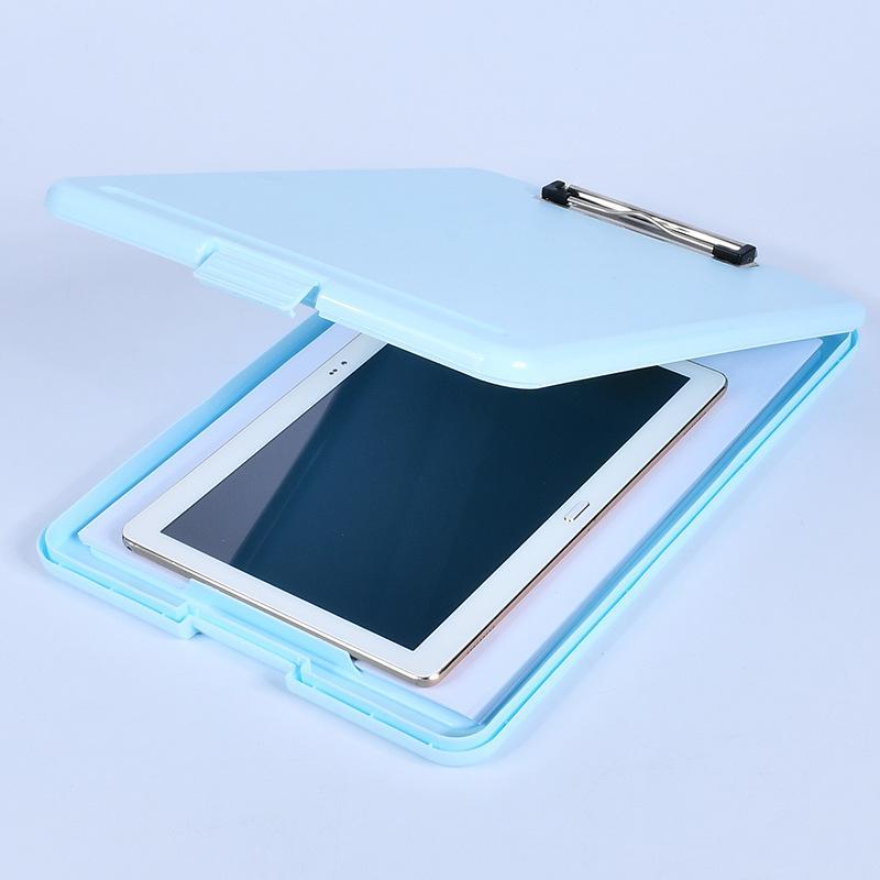 Multifunctional File Folder With Clipboard Waterproof Plastic Writing Pad For Student Teacher School