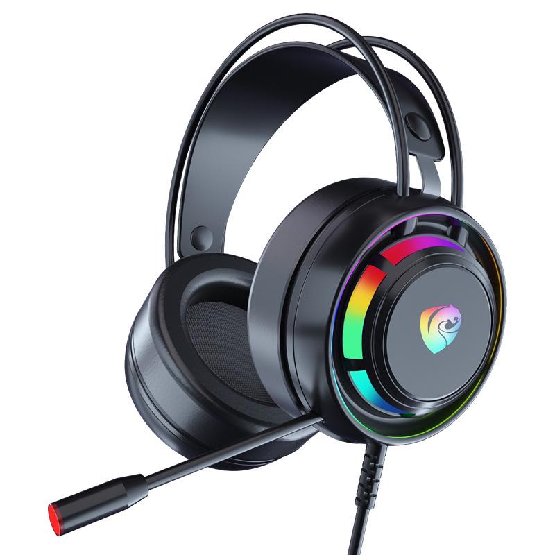 PSH-300 Kabelgebundenes 7.1-Gaming-Headset mit Mikrofon und kräftigem Bass, am Kopf montiert für E-Sport