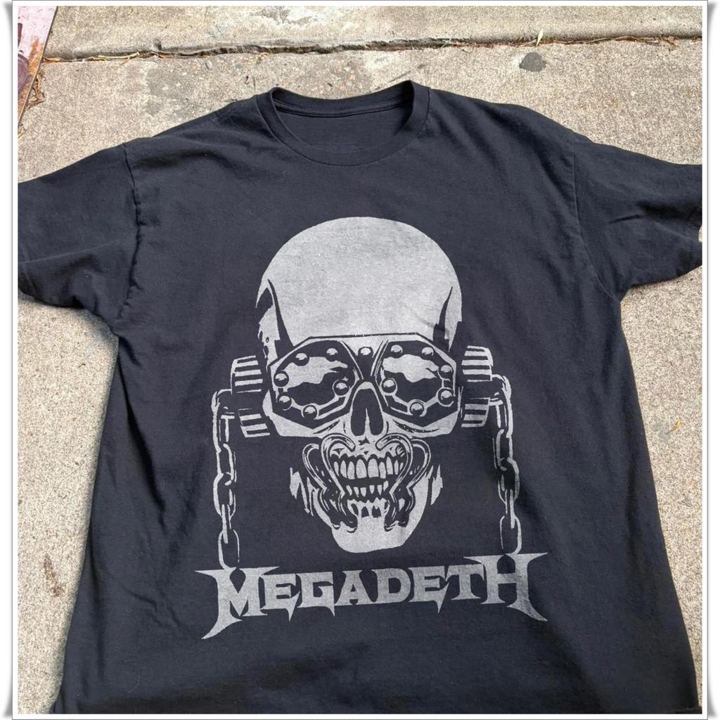 Megadeth Skull Logo T-shirt, Unisex Black Cotton T-shirt, Size S-5XL