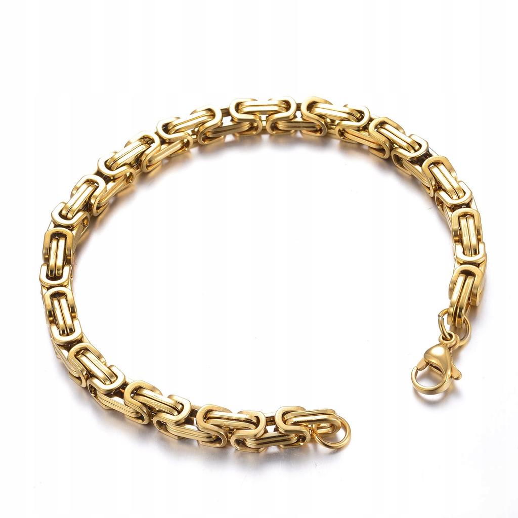 BRACELET Men' Gold Bracelet THICK ROYAL Byzantine Weave