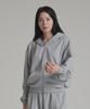 Noming [2Pack] Loose Fit Crop Easy 2-Way Zip-Up Hoodie (3 Colors)